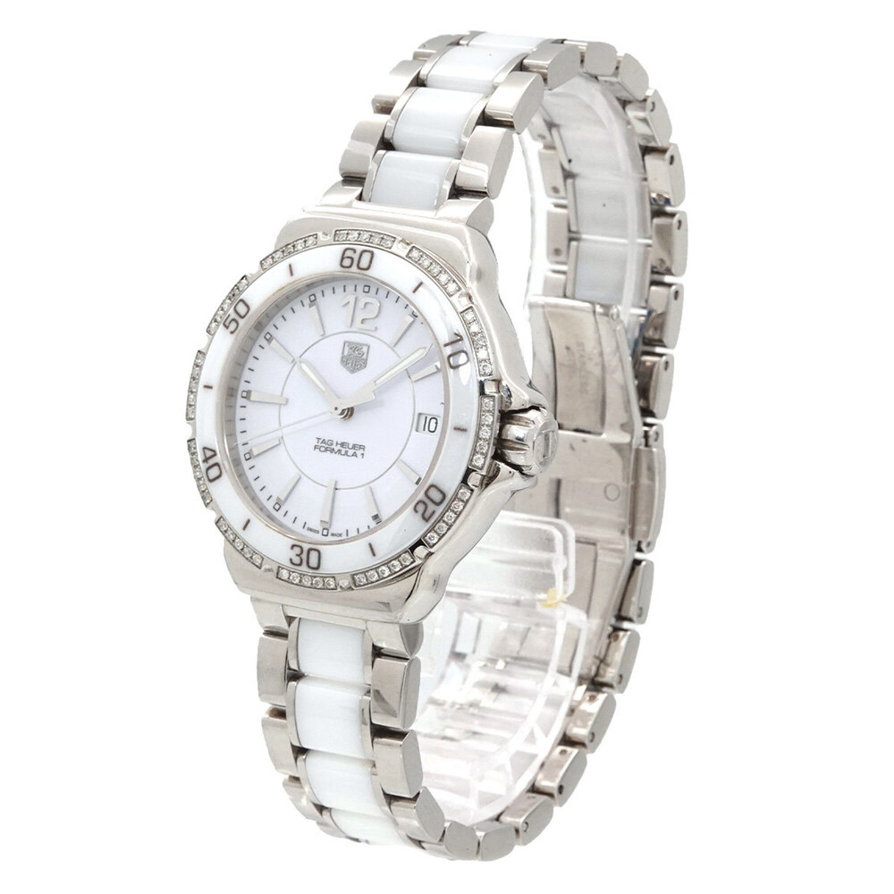 TAG Heuer Formula 1 WAH1213 Women's Watch, Diamond Bezel, Date Display, White...